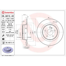 Гальмівний диск Brembo 08.A612.41