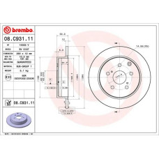 Гальмівний диск Brembo 08.C931.11