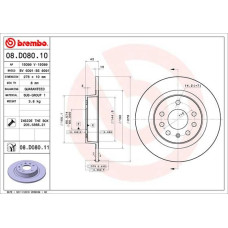 Гальмівний диск Brembo 08.D080.11