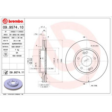 Гальмівний диск Brembo 09.9574.11