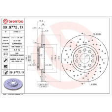 Гальмівний диск Brembo 09.9772.1X
