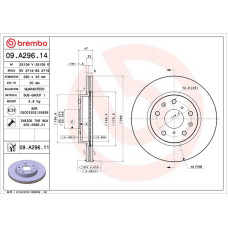 Гальмівний диск Brembo 09.A296.11