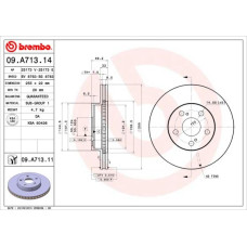 Гальмівний диск Brembo 09.A713.11