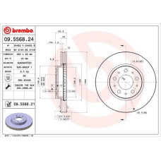 Гальмівний диск Brembo 09.5568.21