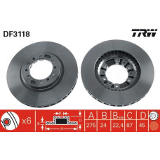 Тормозной диск TRW