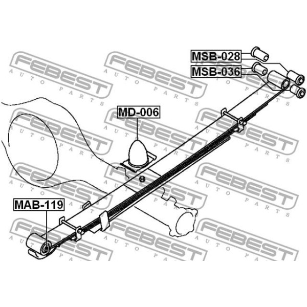 Отбойник амортизатора FEBEST (MD-006)