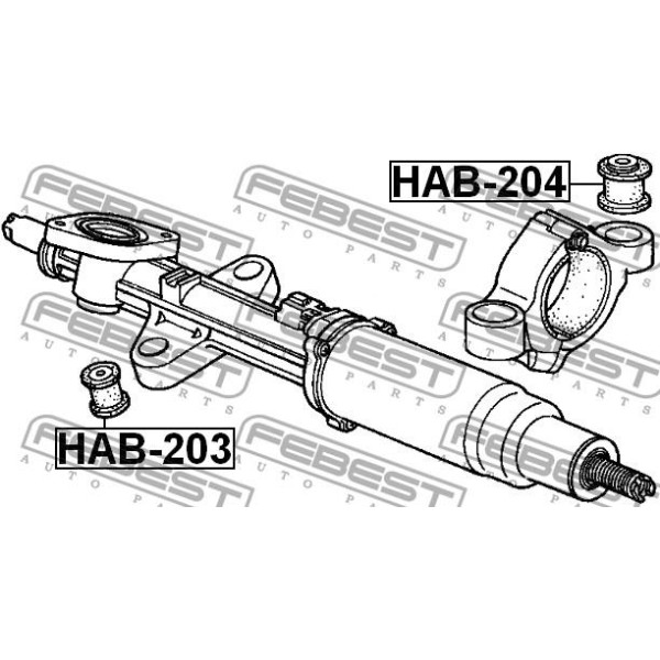 Сайлентблок подвески FEBEST (HAB-203)