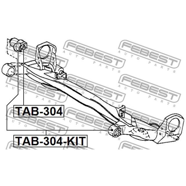Сайлентблок подвески FEBEST (TAB-304-KIT)