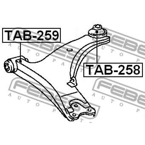 Сайлентблок подвески FEBEST (TAB-258)
