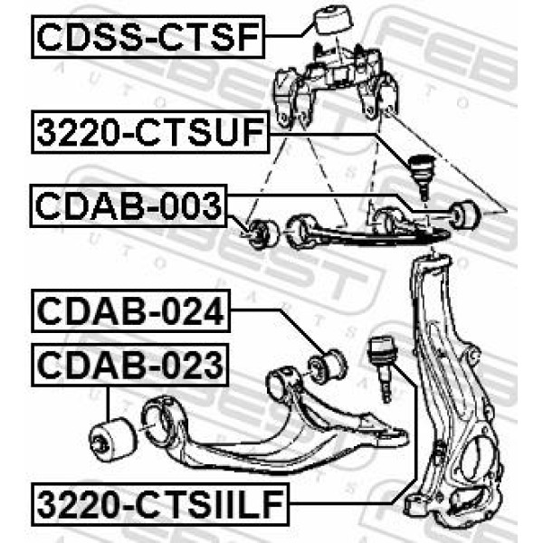 Сайлентблок подвески FEBEST (CDAB-024)
