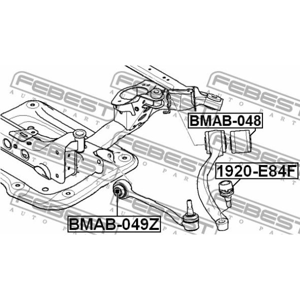 Сайлентблок подвески FEBEST (BMAB-049Z)