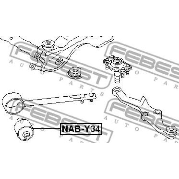 Сайлентблок подвески FEBEST (NAB-Y34)