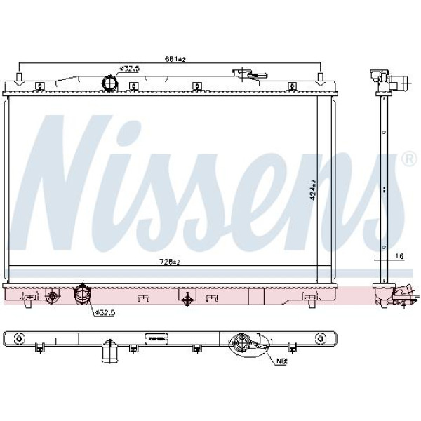 Радиатор NISSENS (606444)