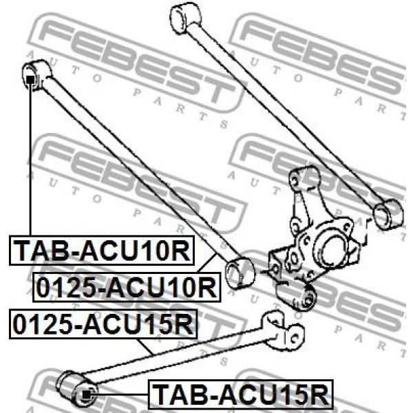 Рычаг подвески (тяга) FEBEST (0125-ACU10R)