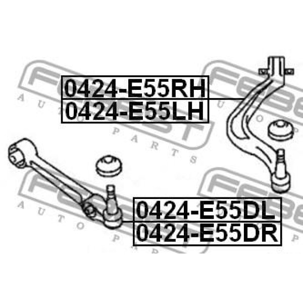 Рычаг подвески FEBEST (0424-E55DR)