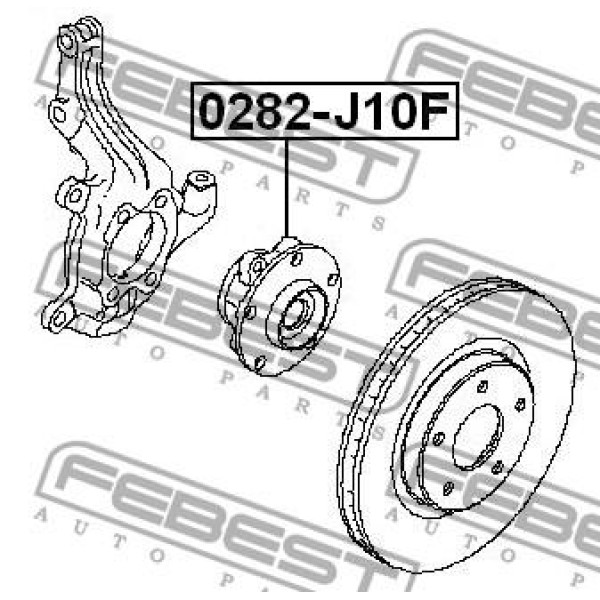 Ступица колеса FEBEST (0282-J10F)