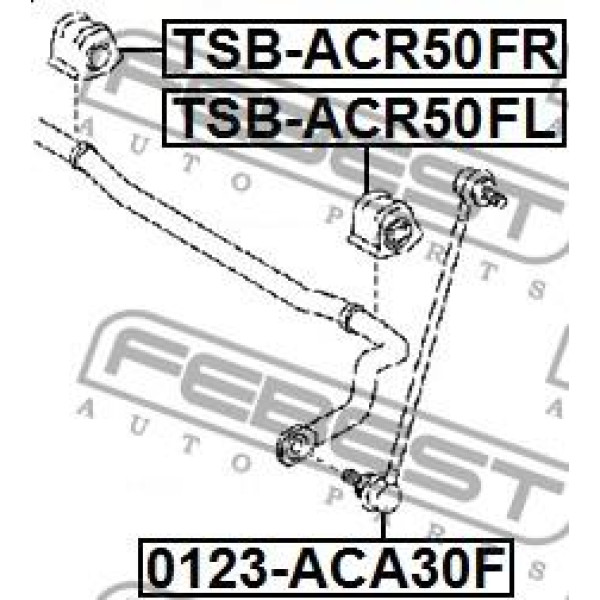 Втулка стабилизатора FEBEST (TSB-ACR50FR)
