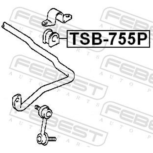 Втулка стабилизатора FEBEST (TSB-755P)