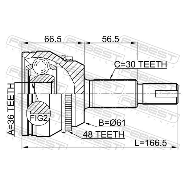 ШРУС FEBEST (0110-GSX30A48)