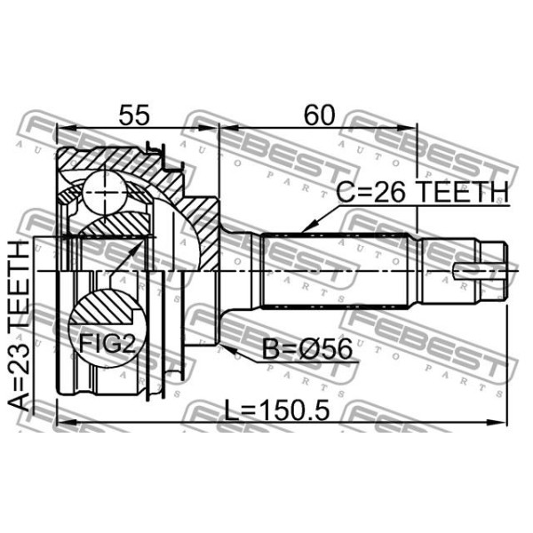 ШРУС FEBEST (0110-010)
