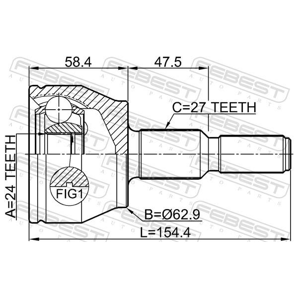 ШРУС FEBEST (2110-CB7)