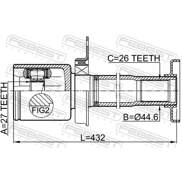 ШРУС FEBEST (2311-TR5RH)