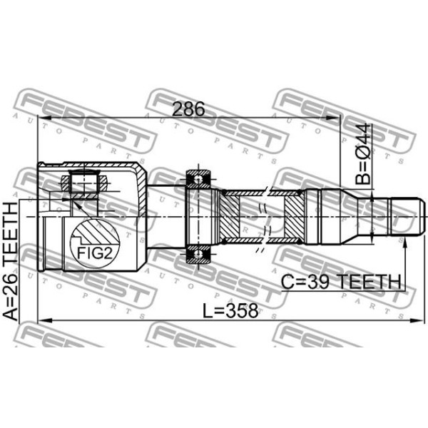 ШРУС FEBEST (2711-S80RH)