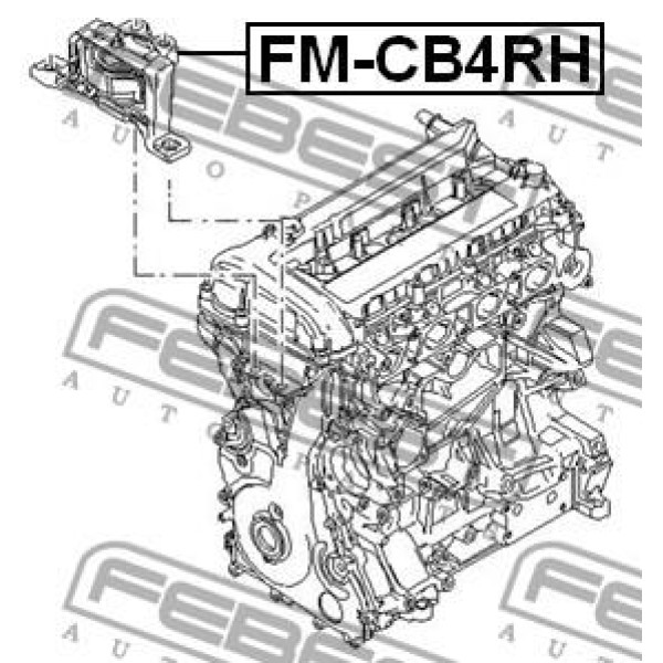Опора двигателя/КПП FEBEST (FM-CB4RH)