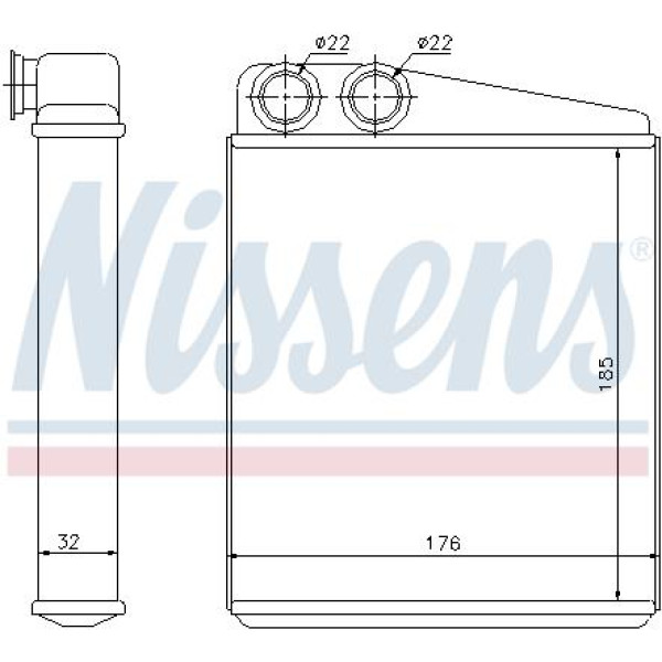 Радиатор отопления салона NISSENS (70228)