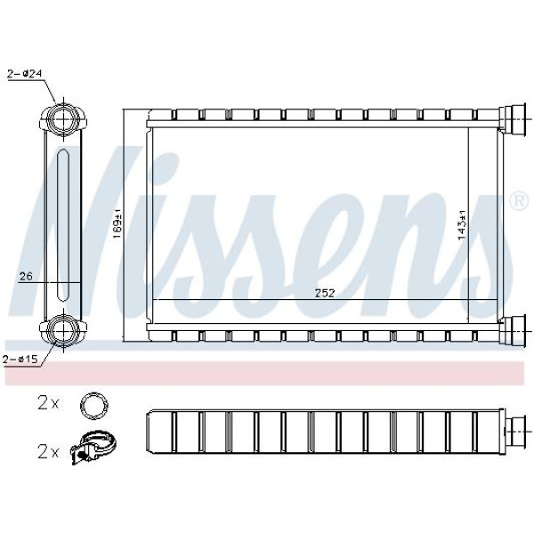 Радиатор отопления салона NISSENS (70527)