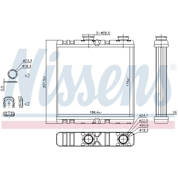 Радиатор отопления салона NISSENS (73342)