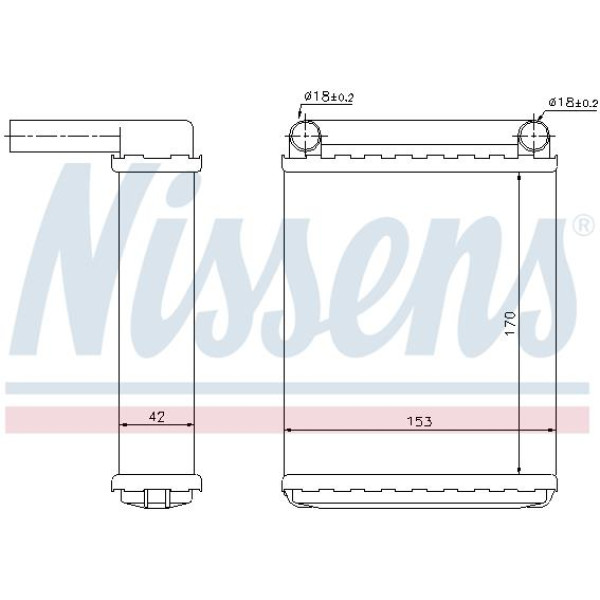 Радиатор отопления салона NISSENS (72038)