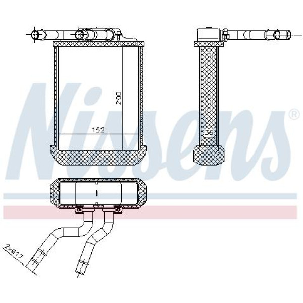 Радиатор отопления салона NISSENS (72045)
