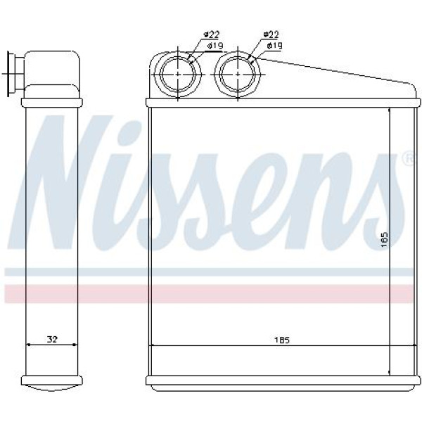 Радиатор отопления салона NISSENS (72206)