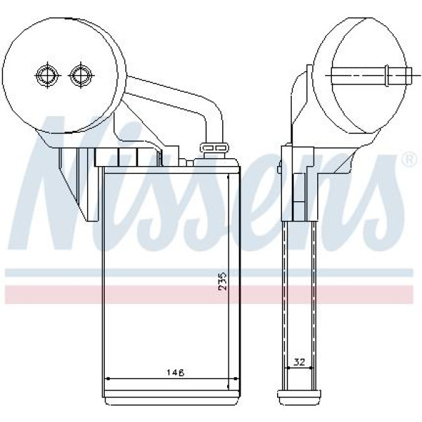 Радиатор отопления салона NISSENS (72207)