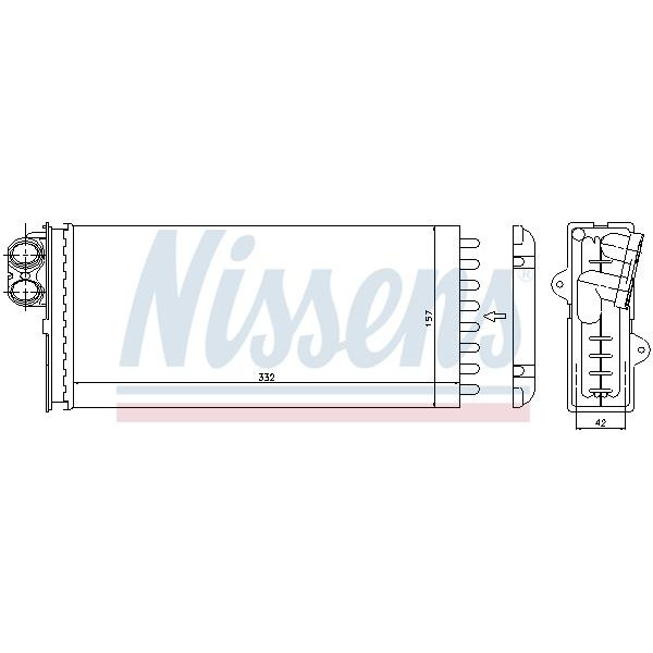 Радиатор отопления салона NISSENS (73375)