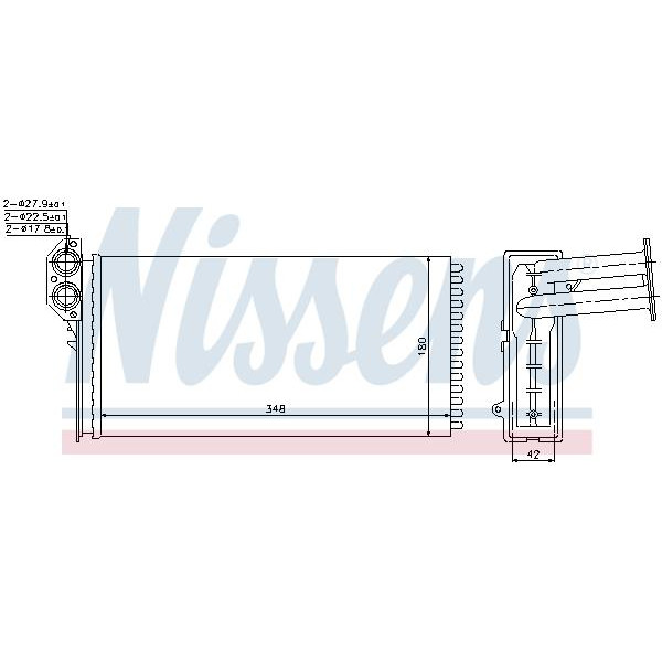 Радиатор отопления салона NISSENS (73941)