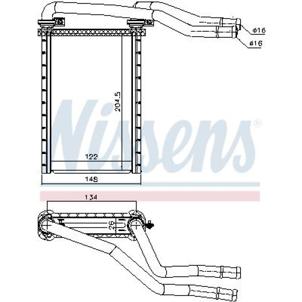 Радиатор отопления салона NISSENS (73991)