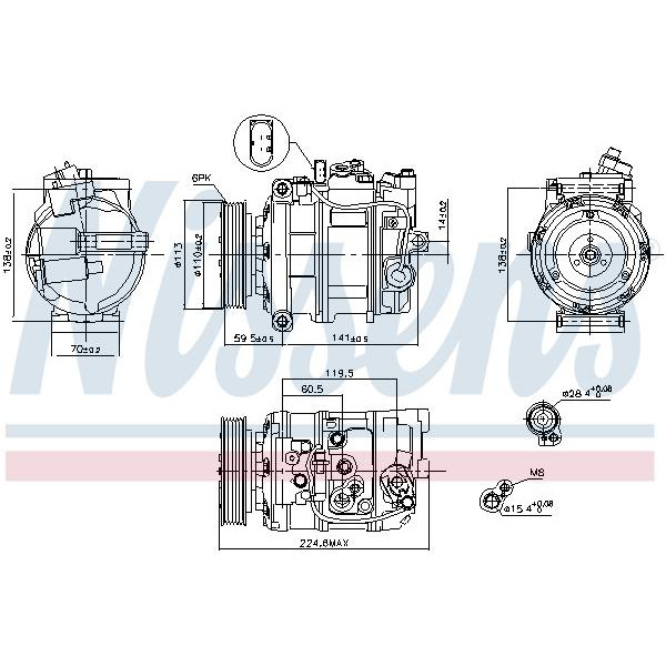 Компрессор кондиционера NISSENS (89091)