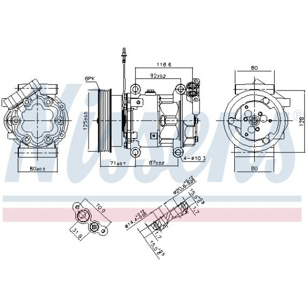 Компрессор кондиционера NISSENS (89064)