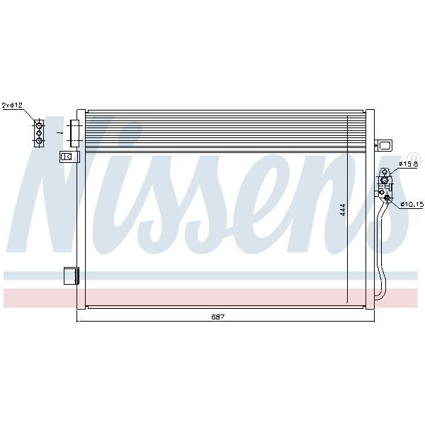 Радиатор кондиционера NISSENS (940379)