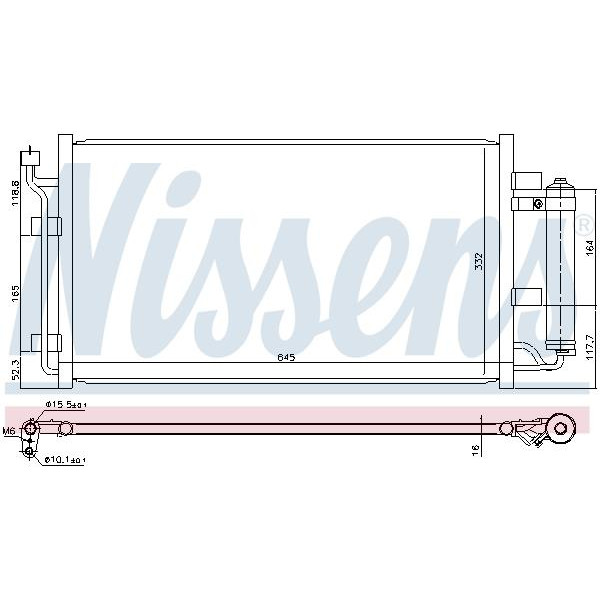 Радиатор кондиционера NISSENS (940582)