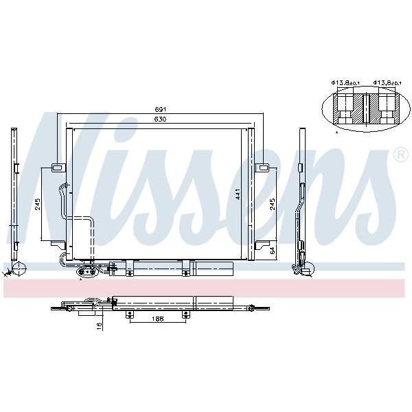 Радиатор кондиционера NISSENS (94614)