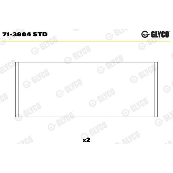 Вкладыши шатунные на 1 шатун (71-3904 STD)