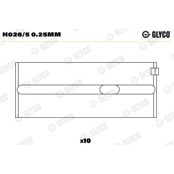 Вкладиші корінні (к-кт) (H026/5 0.25MM)