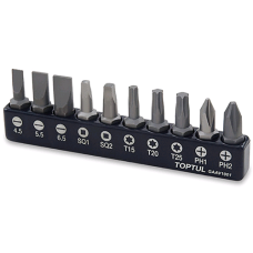 Набір біт 10од. 1/4 "(PH, SL, TORX, SQ) TOPTUL