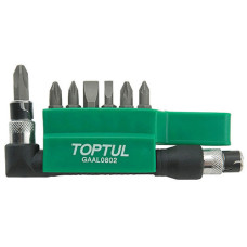 Набір біт 1/4 "з Г-под. перехідником TOPTUL