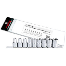 Набір головок TORX 1/2" E10-E24 9од. TOPTUL