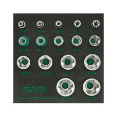 Набір головок Torx Plus EPR 1/4"&3/8"&1/2" 6EPR-32EPR 16од. TOPTUL